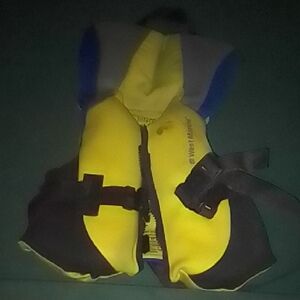 Yellow and Black Life Jacket